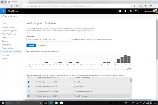 Restore Your OneDrive