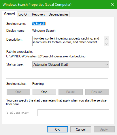 SearchIndexer.exe High Disk or CPU usage