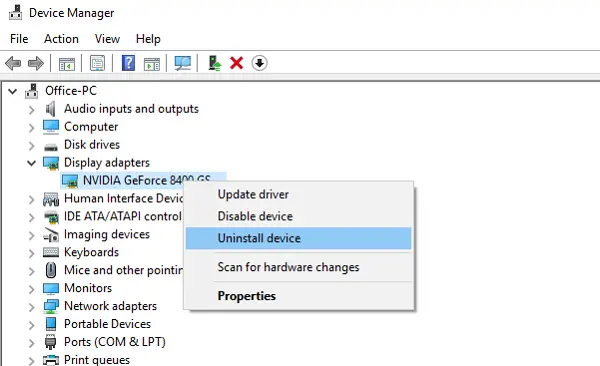 restart Graphics Driver in Windows 10