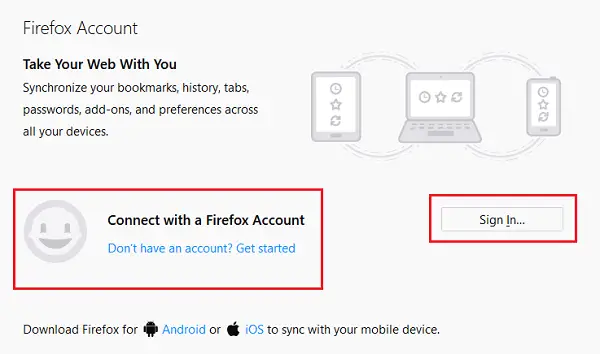Using Firefox sync across different platforms