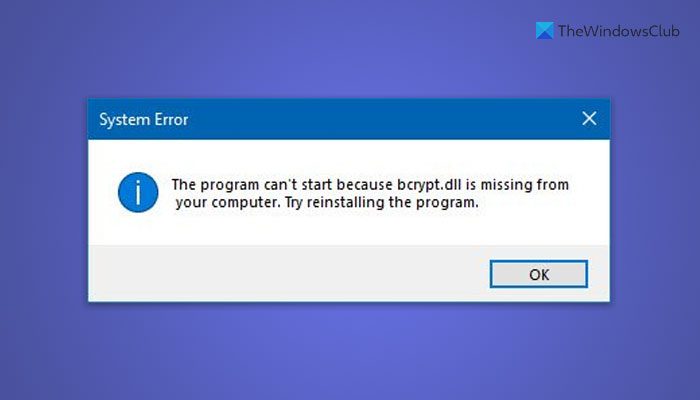 Is your bcrypt.dll file missing or corrupted? Here are some fixes