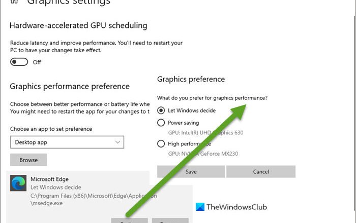 enable high-performance GPU for Microsoft Edge browser