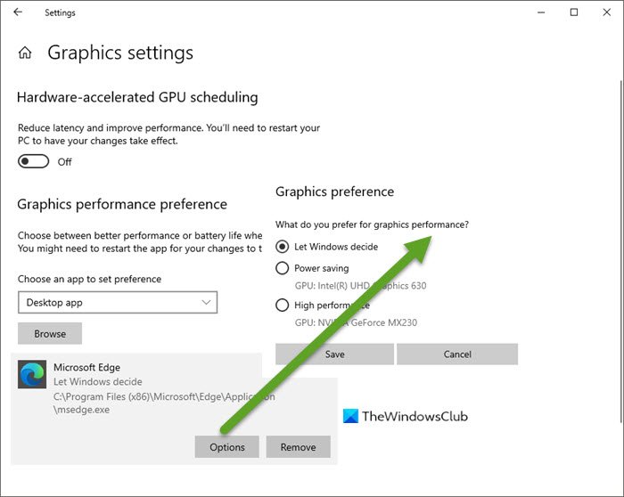 enable high-performance GPU for Microsoft Edge browser