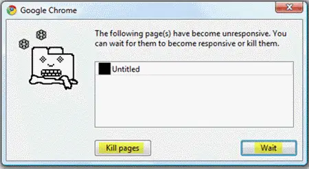 google chrome kill pages or wait
