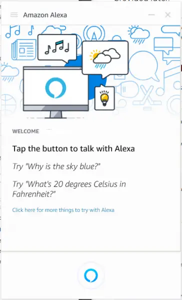 Download & install Amazon Alexa on PC