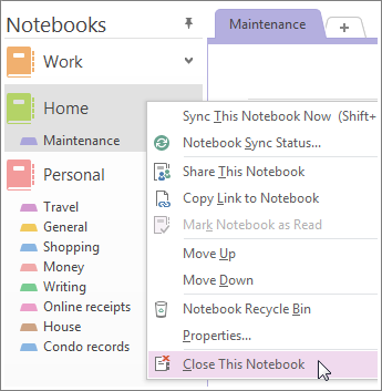 delete OneNote notebook from OneDrive