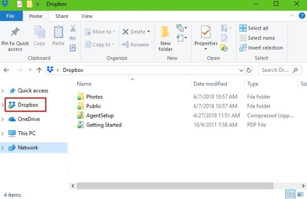 Dropbox Windows 10