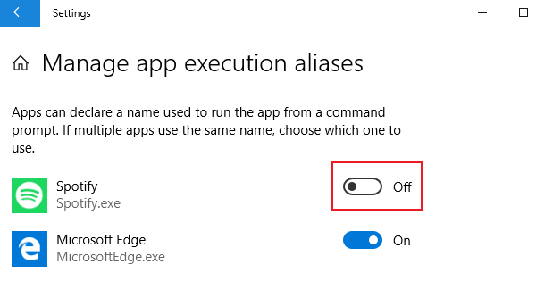 How to manage App execution aliases on Windows 10