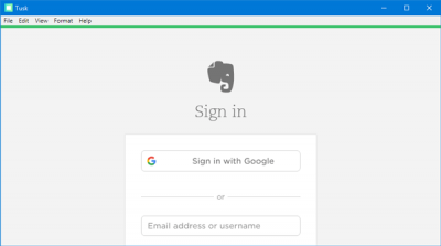 Tusk Evernote client for Windows