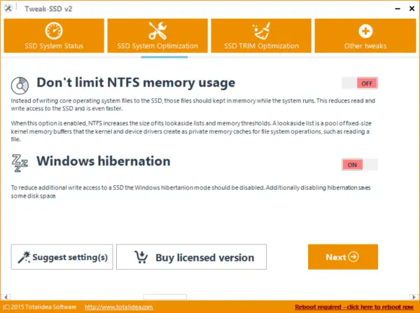 Optimize SSD Drive