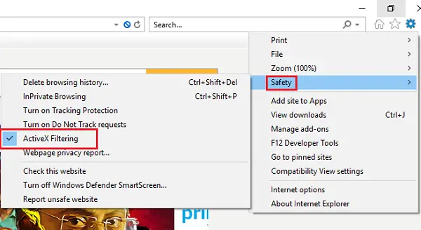 Use ActiveX controls for Internet Explorer 11