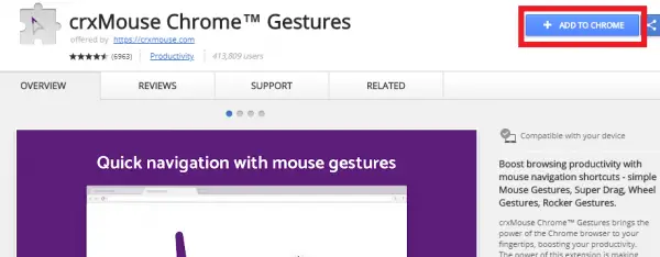 crxMouse for Google Chrome