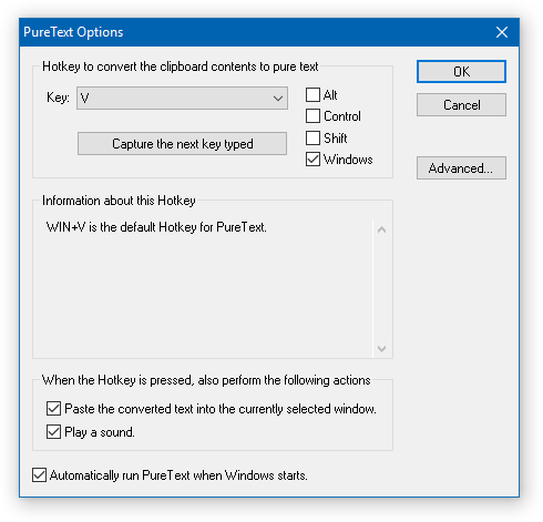 keyboard shortcut for paste plain text