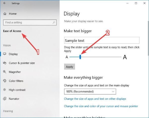 How to change Font size in Sticky Notes in Windows 10