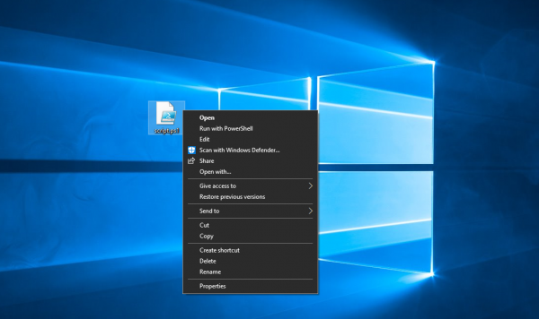 set ps1 file to run as administrator