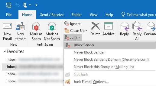 how to report phishing email in outlook 2016