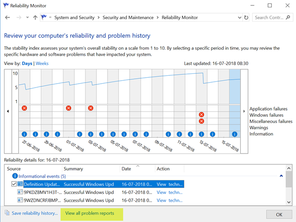 How to clear Problem Reports in Windows