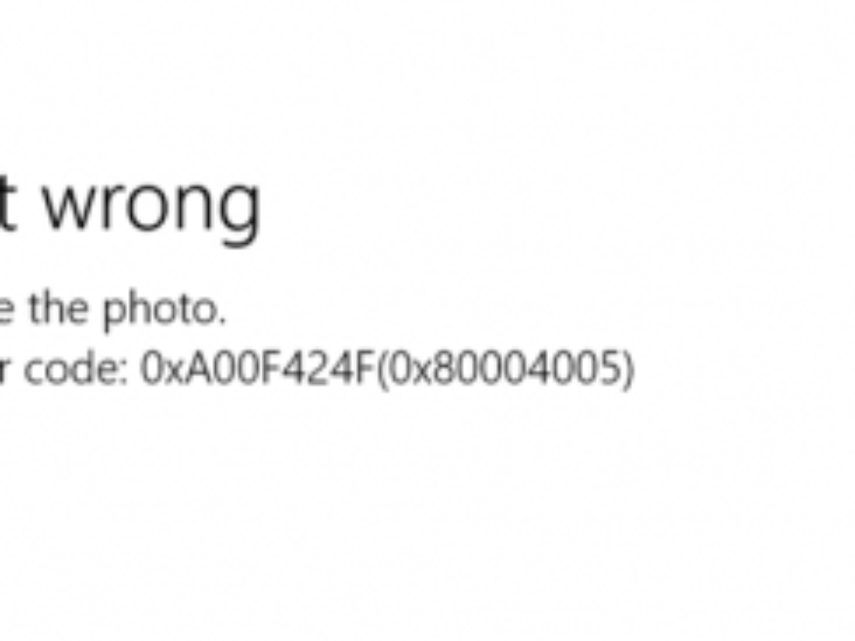 Fix Windows 10 Camera App Error 0xa00f424f 0x80004005