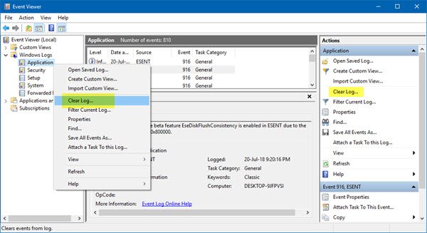 How To Clear The Event Log In Windows 11/10