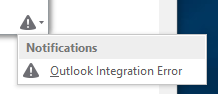 outlook integration error