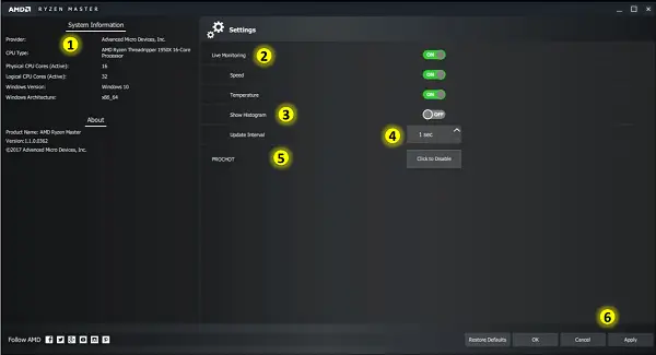 AMD Ryzen™ Master Utility for Overclocking Control