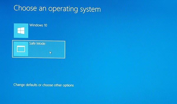 Add Safe Mode to Boot Menu options