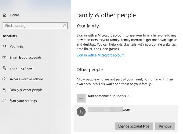 Add users to Windows 10 device