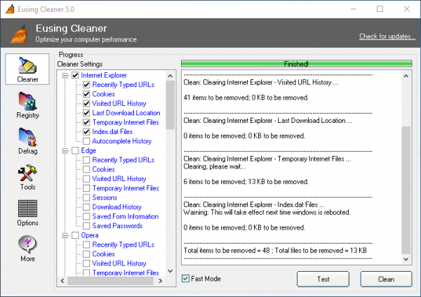 Eusing Cleaner for Windows PC