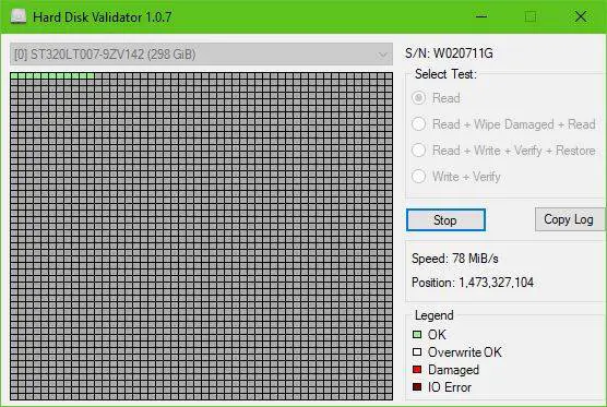 Check Hard Drive for bad sectors with Hard Disk Validator