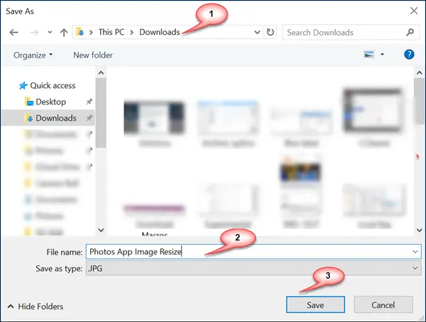 how to change photo pixels on windows 10