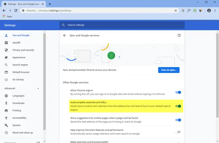 Searches in the search bar done without autocomplete show “No