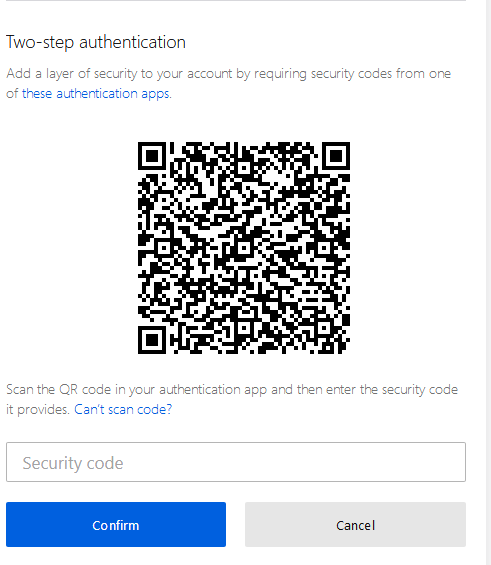 Two Step Authentication in Mozilla Firefox for Windows 10