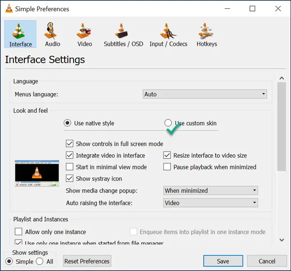 in media players supported past times Windows scheme How to customize VLC Media Player interface