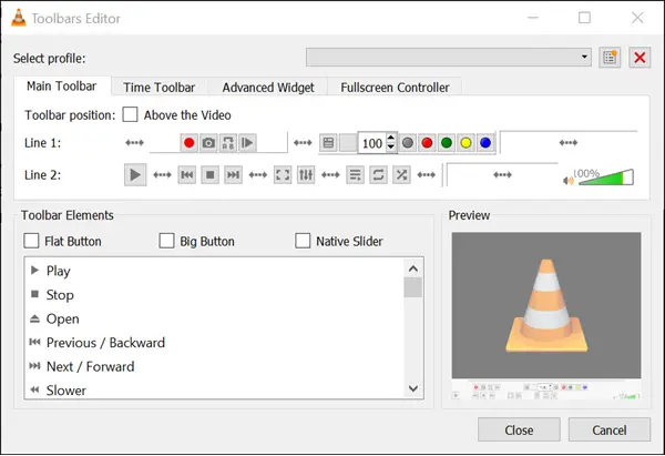 How to customize VLC Media Player interface