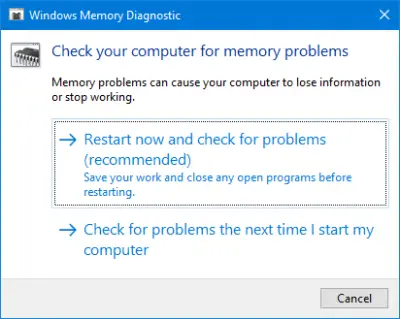 Windows Memory Diagnostics