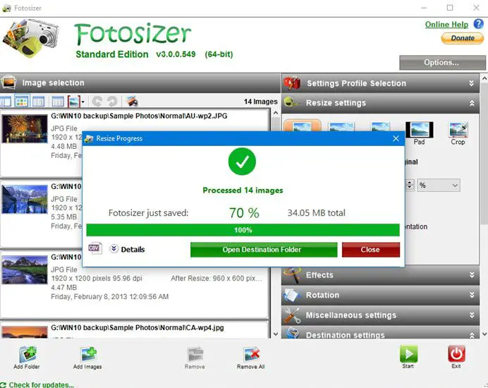 Fotosizer Free Batch Image Resizer Software