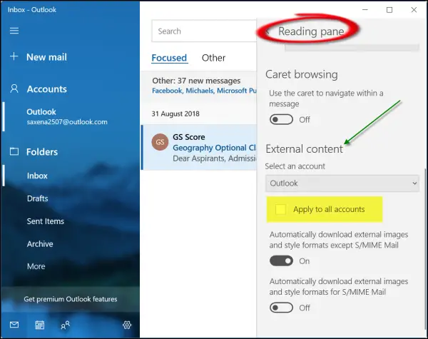 windows 10 mail app location