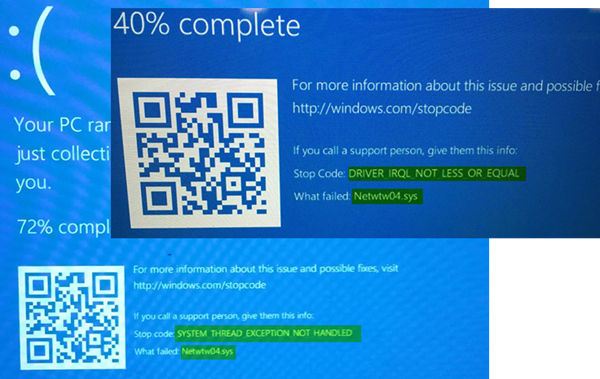 Netwtw04.sys Blue Screen