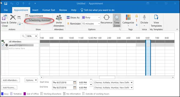 schedule a Skype meeting on a Group Calendar