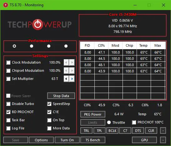 ThrottleStop: Monitor & disable CPU throttling