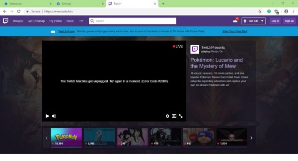 Twitch not working on Chrome