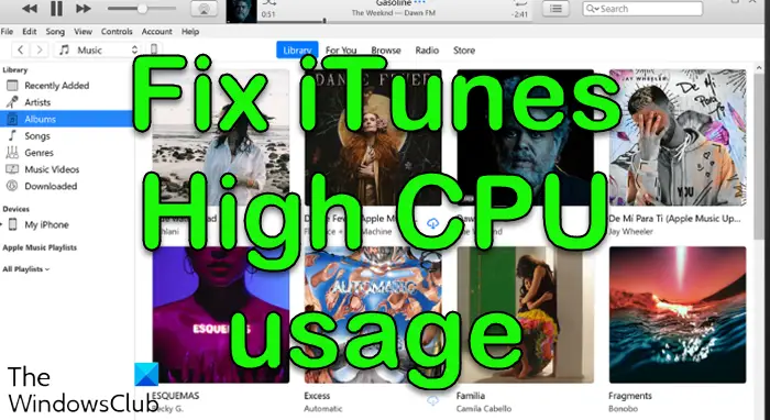 iTunes High CPU usage
