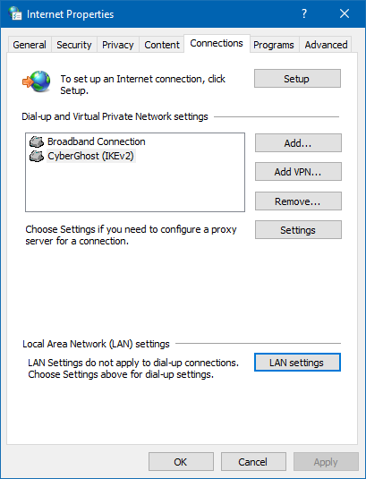 Как узнать и сбросить настройки прокси-сервера WinHTTP в Windows 10