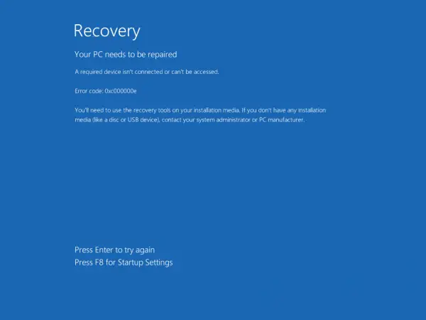 How to Fix Windows 10 Error Code 0xc00000e