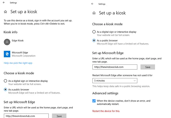 Kiosk Mode offers a wizard experience on Windows 11 10 - 12