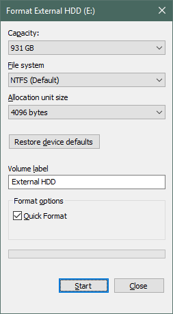 Format Drive