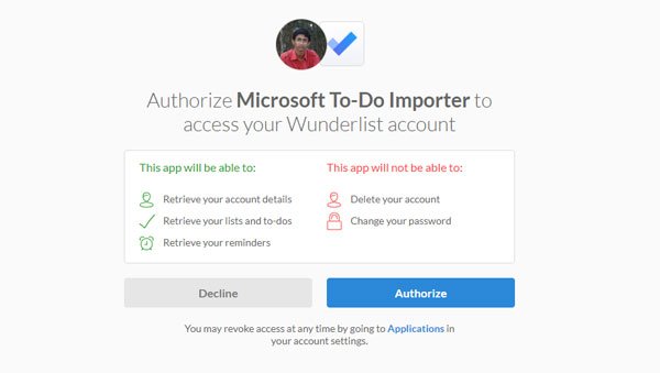 Import tasks from Wunderlist to Microsoft To-Do