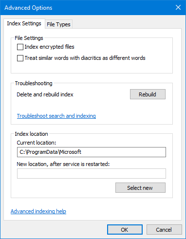 How to index Encrypted files on Windows