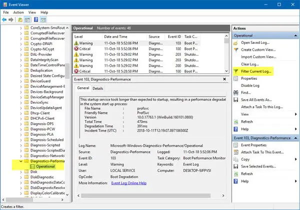 Locate Windows Services that delay Shutdown