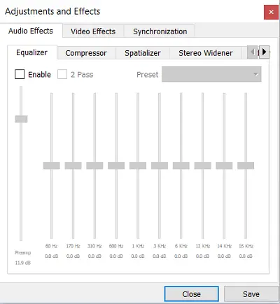 Compressor Tool in VLC